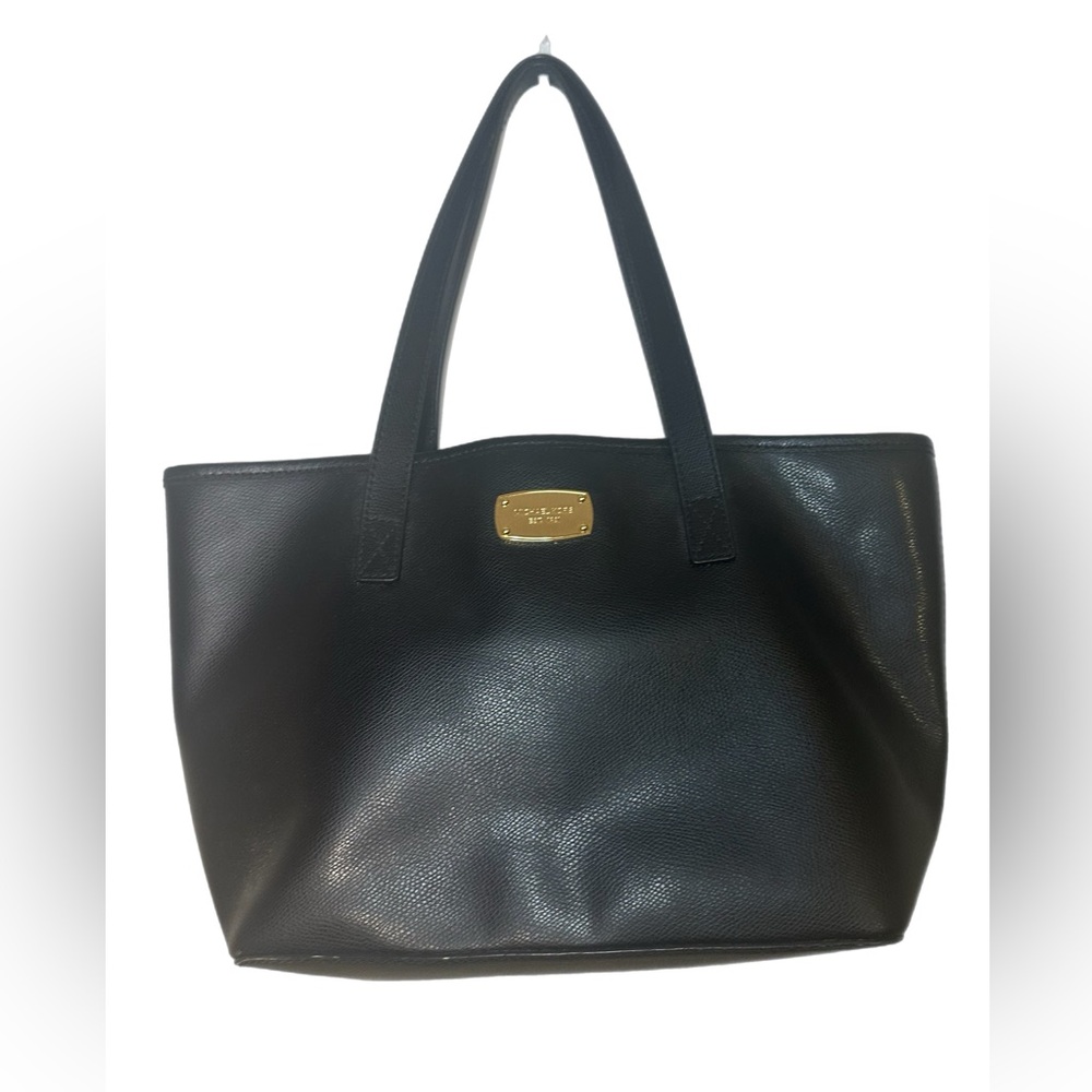 Michael Kors Small Jet Set Black Leather Travel Tote